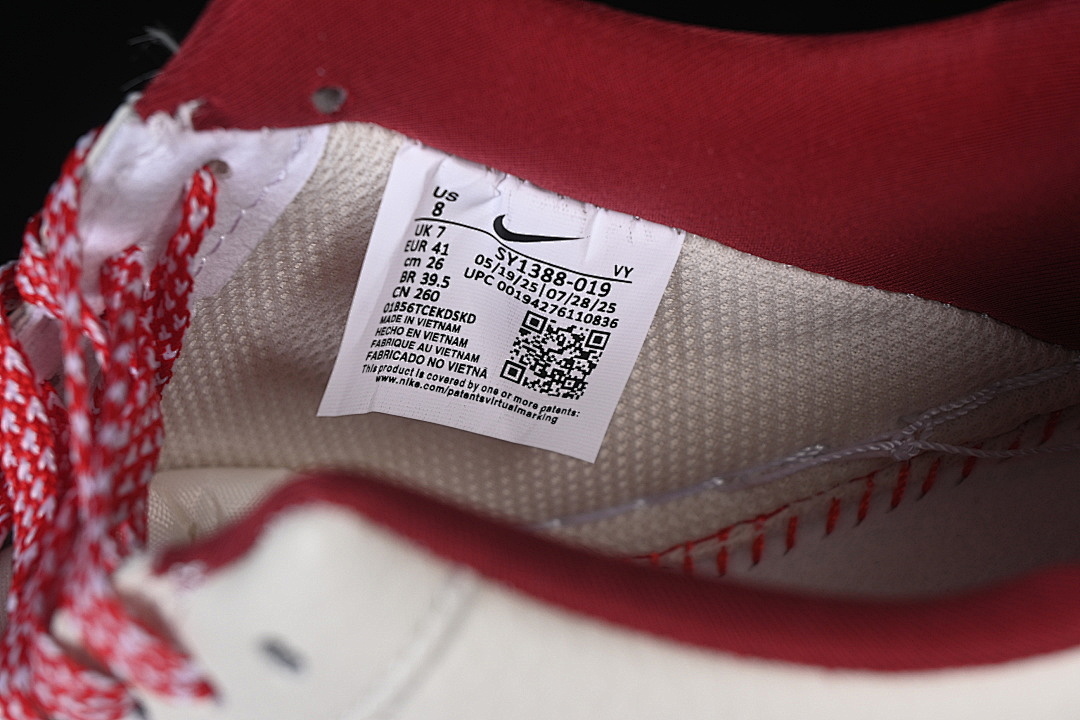 Nike [SY1388-019]-[AIR FORCE 1 07 LOW WHITE/GREY/RED]-[WOMAN:36-39]-[MAN:40-45] - Image 6