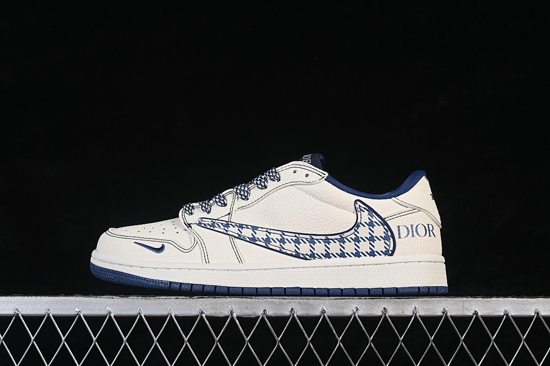 Jordan AIR Jordan 1 LOW RETRO BASKETBALL SHOES WHITE/BLUE · LD2028-072, photo 1
