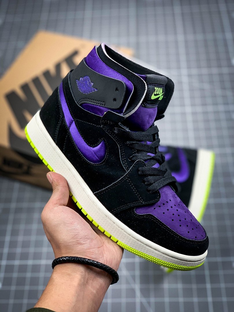 Jordan [CT0979-001]-[AIR JORDAN 1 HIGH ZOOM HALLOWEEN BLACK/COURT PURPLE/LEMON VENOM/SAIL]-[36-46], photo 1