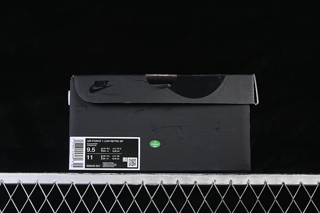 Nike [IB9949-001]-[AIR FORCE 1 LOW RETRO SP BLACK/BLACK/WHITE]-[MAN:40-48.5] - Image 12