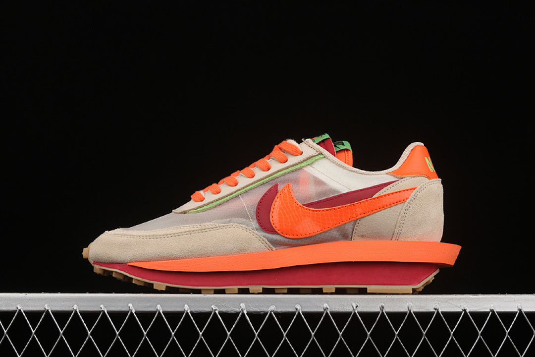 Sacai [DH1347-100]-[CLOT X SACAI LDWAFFLE NET/ORANGE BLAZE-DEEP RED-GREEN BEAN]-[UNISEX:36-46], photo 1