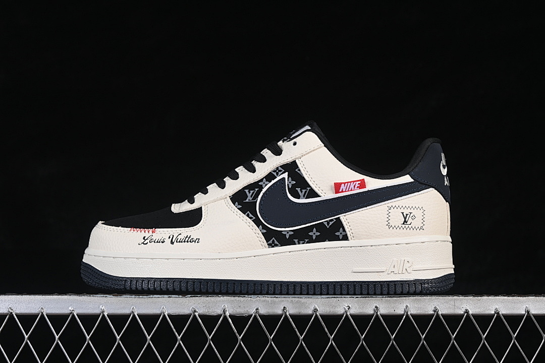 Nike Nike AIR FORCE 1 07 LOW CASUAL SNEAKERS BEIGE/BLACK · LD1999-022, photo 1