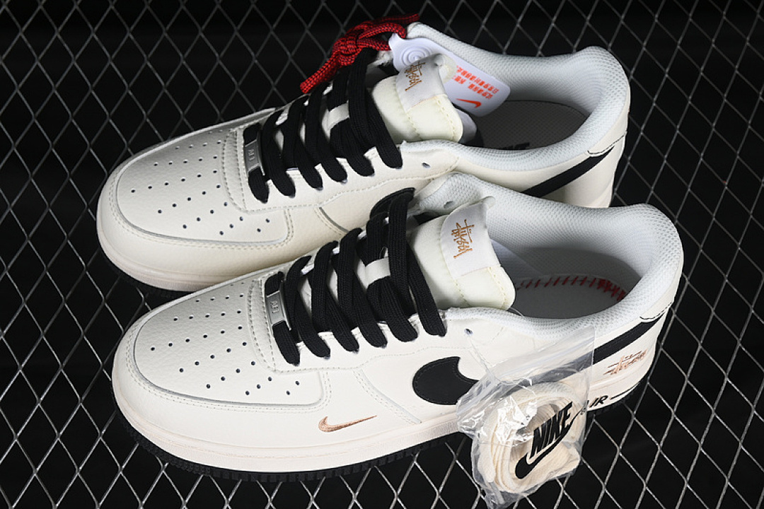 Nike [XZ6188-720]-[AIR FORCE 1 07 LOW BLACK/GOLD]-[WOMAN:36-39]-[MAN:40-45] - Image 11