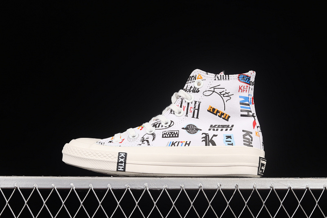 Converse [172466C]-[KITH X CHUCK TAYLOR 70S HIGH 10TH ANNIVERSARY WHITE/BLACK/MULTI-COLOR], photo 1