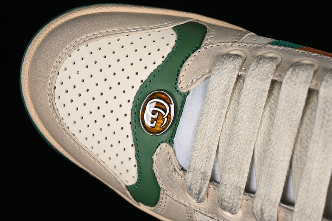 Gucci [9Y9209443]-[GU*CCI DISTRESSED SCREENER SNEAKER WHITE/BROEN/GREY/GREEN]-[WOMAN:35-40] - Image 10