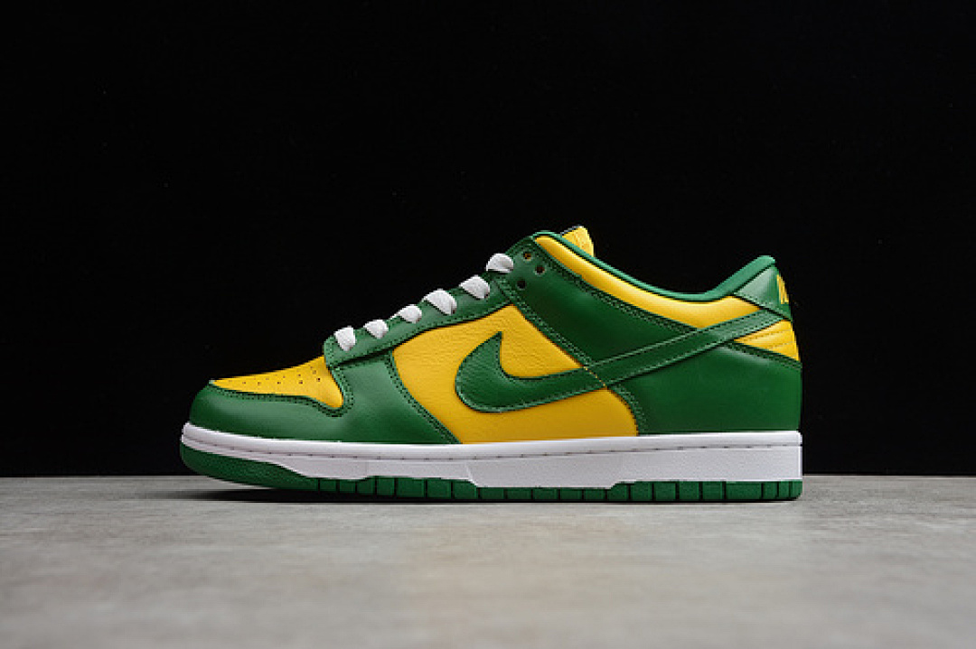 Nike SB DUNK LOW SP BRAZIL VARSITY MAIZE/PINE GREEN/WHITE · CU1727-700, photo 1