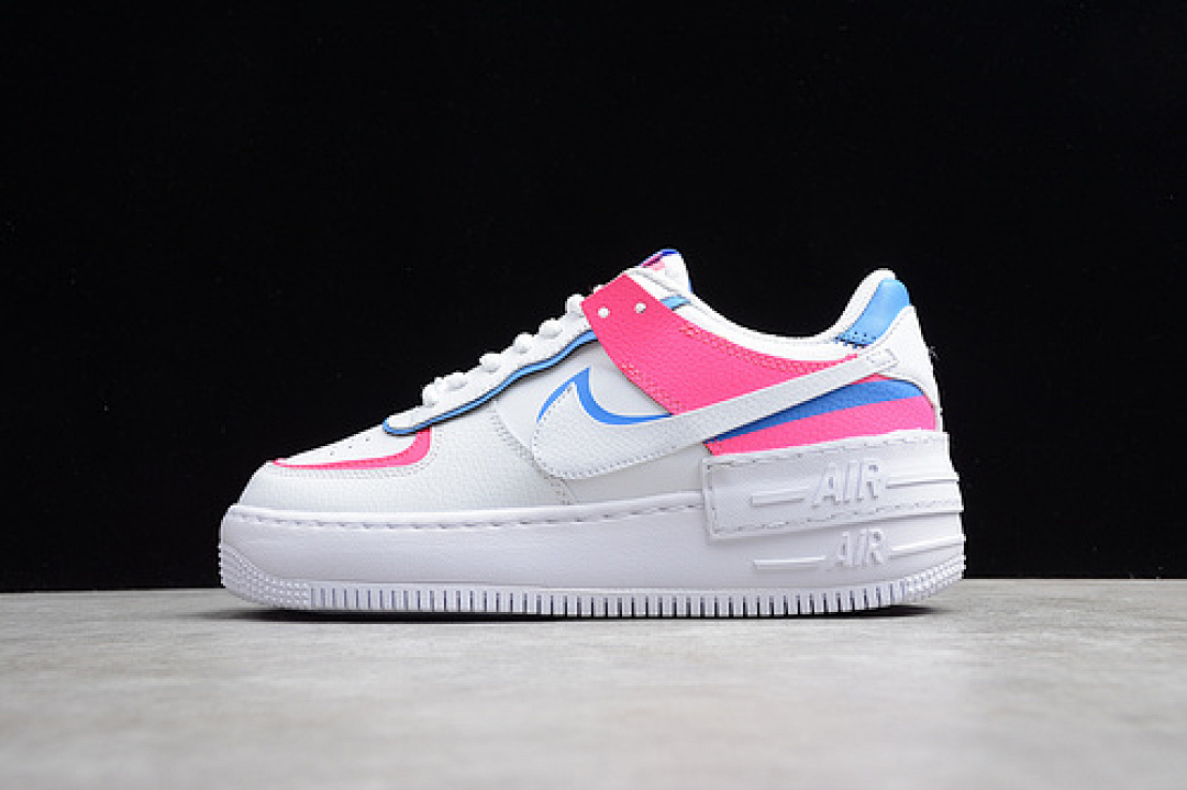 Nike [CU3012-111]-[GZ AIR FORCE 1 LOW SHADOW WHITE/PINK-BLUE]-[WOMAN:35.5-40], photo 1