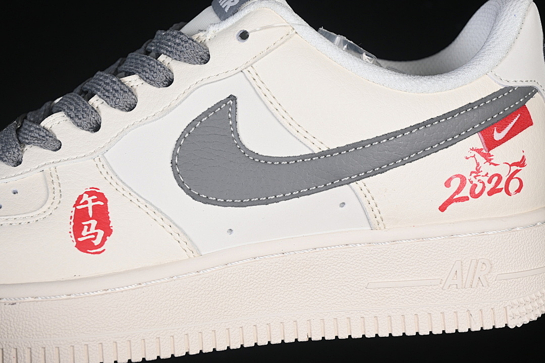 Nike [MZ9588-822]-[AIR FORCE 1 07 LOW WHITE/GREY/RED]-[WOMAN:36-39]-[MAN:40-45] - Image 8