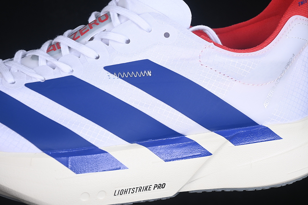 Adidas [JP6624]-[ADIZERO ADIOS PRO 4 CLOUD WHITE/ROYAL BLUE/PURE RUBY]-[WOMAN:36-39]-[MAN:40-46] - Image 8