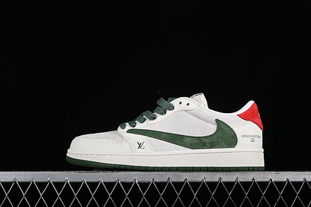 Jordan [XY2688-102]-[TRAVIS SCOTT X FRAGMENT DESIGN AIR JORDAN 1 LOW OG SP WHITE/GREEN/RED]-[36-45], photo 1