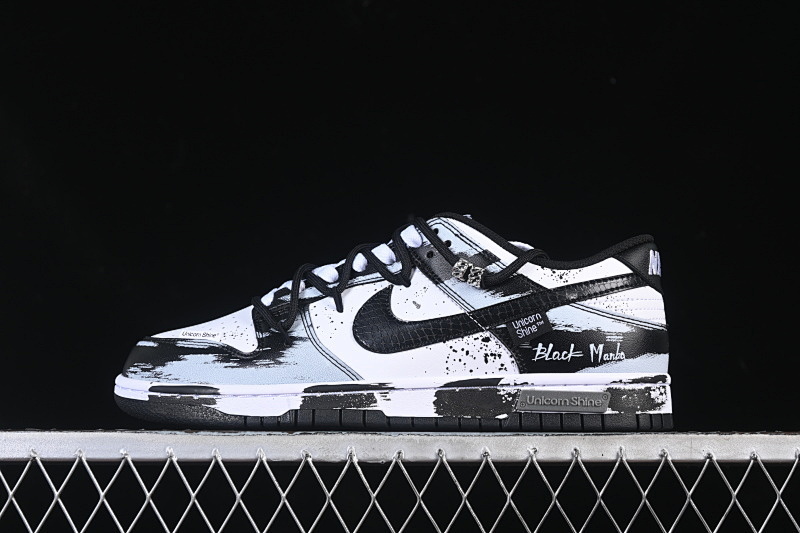 Nike DUNK LOW CASUAL SNEAKERS BLACK/SKY BLUE/WHITE · DD1391-100, photo 1