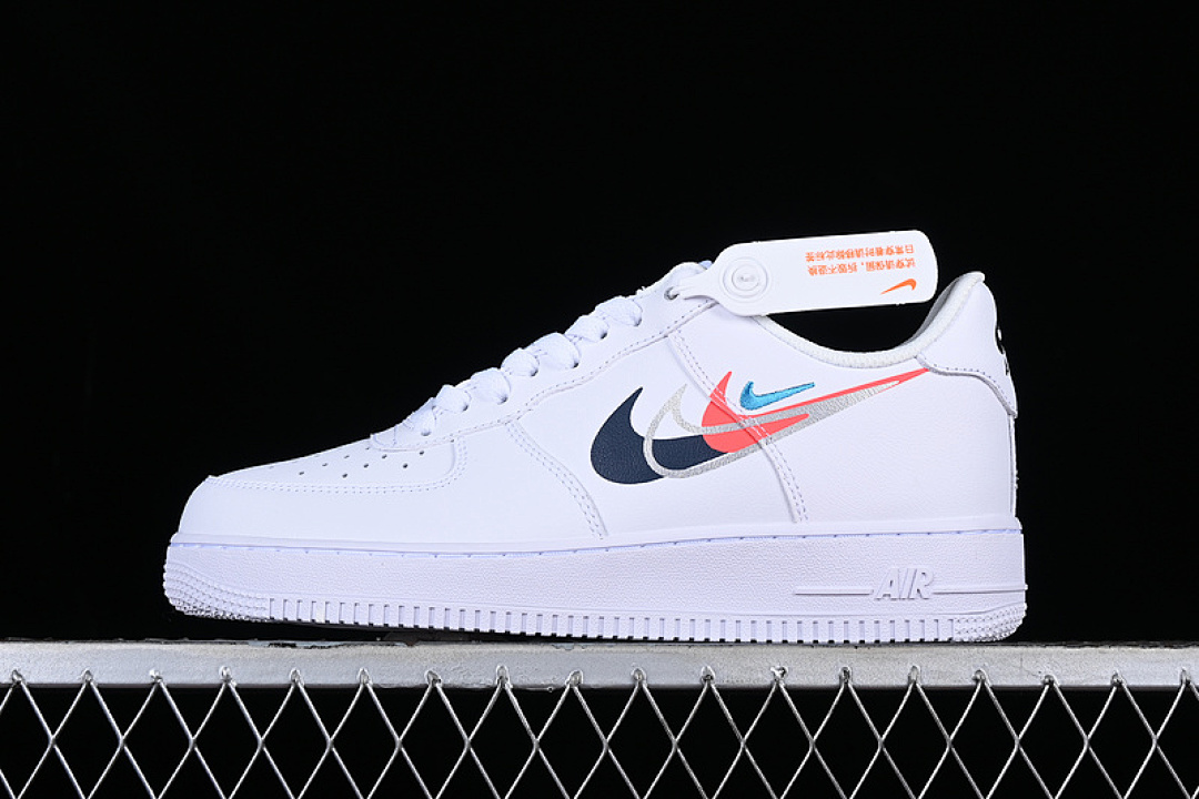 Nike [FJ4226-100]-[AIR FORCE 1 LOW QUADRUPLE SWOOSH WHITE/BRIGHT CRIMSON/METALLIC (SILVER]), photo 1