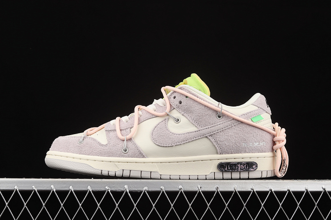 Off-White [DJ0950-100]-[OW X SB DUNK LOW LOT 12 OF 50 SAIL/NEUTRAL GREY/CRIMSON TINT]-[UNISEX:36-47.5], photo 1
