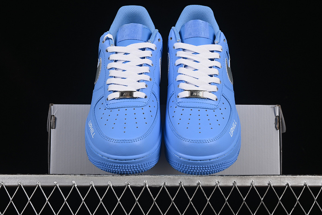 Nike [ZH0316-070]-[AIR FORCE 1 07 LOW WHITE/BLUE/SILVER]-[WOMAN:36-39]-[MAN:40-45] - Image 13