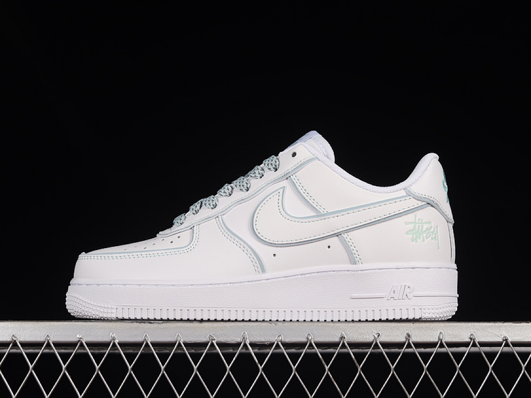 Nike Nike STUSSY X AIR FORCE 1 LOW WHITE/WHITE/LIGHT BLUE · DT0617-029, photo 1