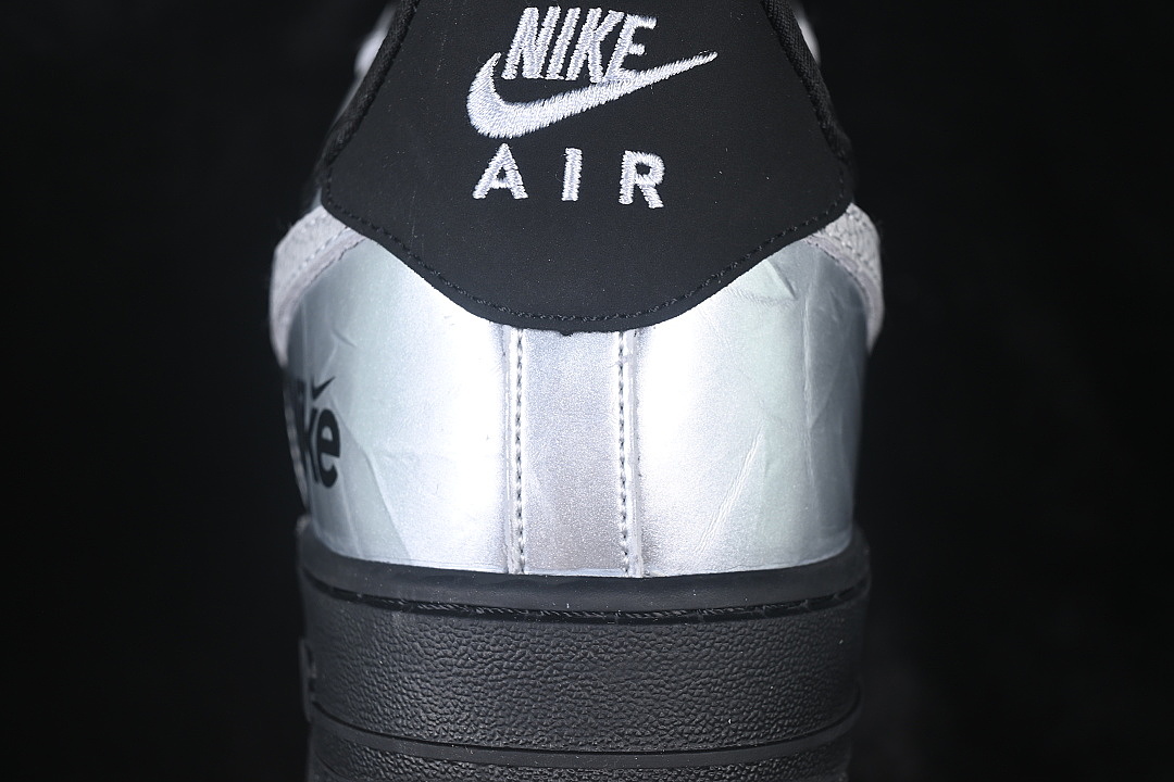 Nike [RJ1988-008]-[AIR FORCE 1 07 LOW CASUAL SNEAKERS SILVER/BLACK]-[WOMAN:36-39]-[MAN:40-45] - Image 6