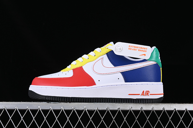 Nike Nike AIR FORCE 1 07 LOW WHITE/RED/BLUE/GREEN/YELLOW · FN6840-657, photo 1
