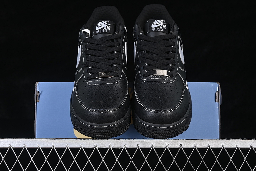 Nike [ZH0316-154]-[AIR FORCE 1 07 LOW BLACK/SILVER/BLACK]-[WOMAN:36-39]-[MAN:40-45] - Image 13