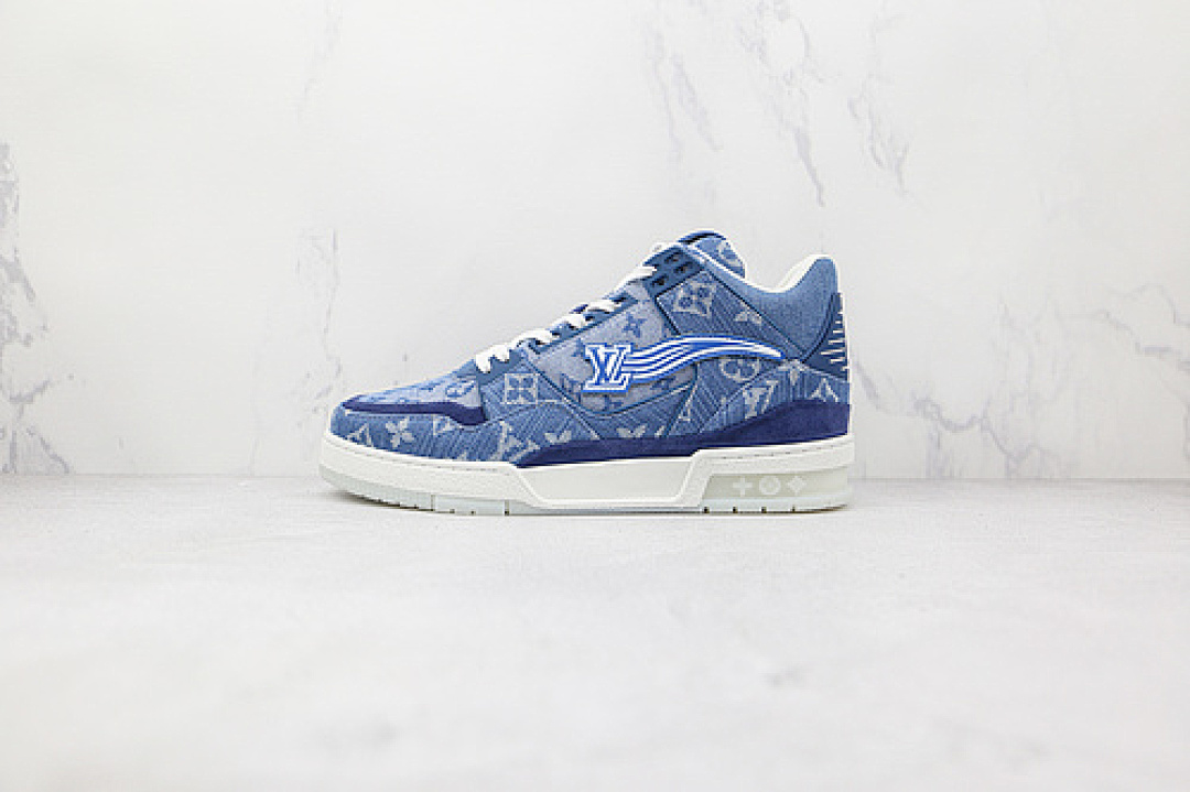 Louis Vuitton [L*V 2022 TRAINER SNEAKERS BLUE/DARK BLUE/WHITE]-[MAN:38-45] - Image 2