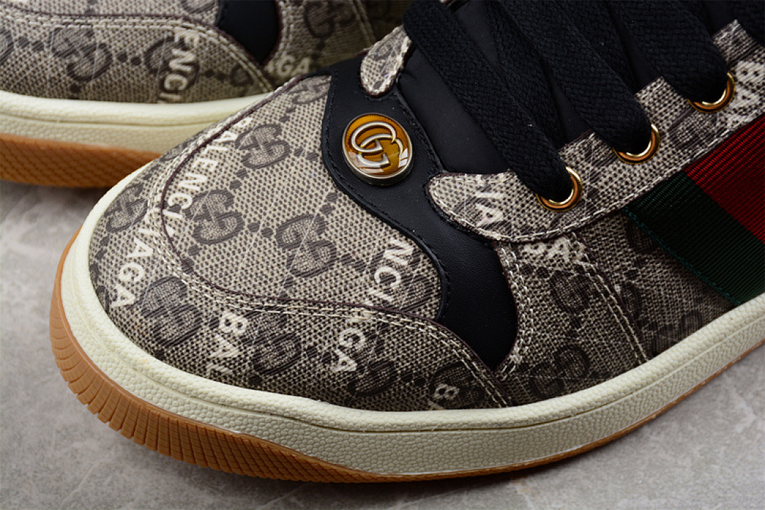 Gucci [GU*CCI DISTRESSED SCREENER SNEAKER GREY/BLACK/RED-BEIGE]-[WOMAN:35-39]-[MAN:40-45] - Image 10