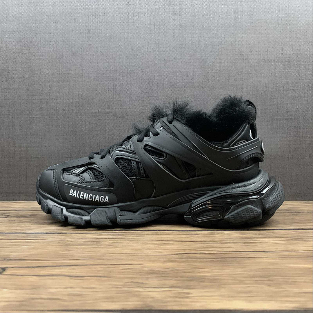 Unbranded [BA*LEN*CIAGA TRACK SNEAKERS BLACK/BLACK/WHITE]-[WOMAN:35-39]-[MAN:40-46], photo 1