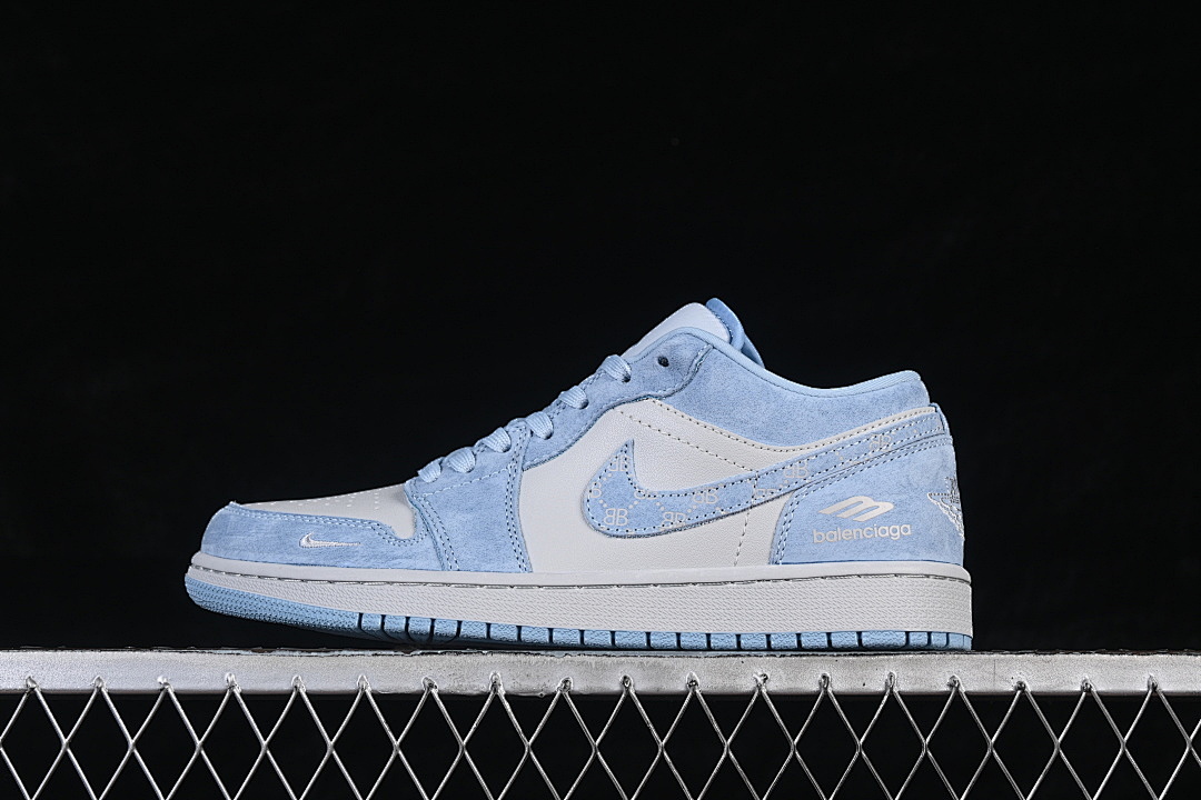Jordan AIR Jordan 1 LOW RETRO BASKETBALL SHOES WHITE/BLUE · QJ1988-009, photo 1
