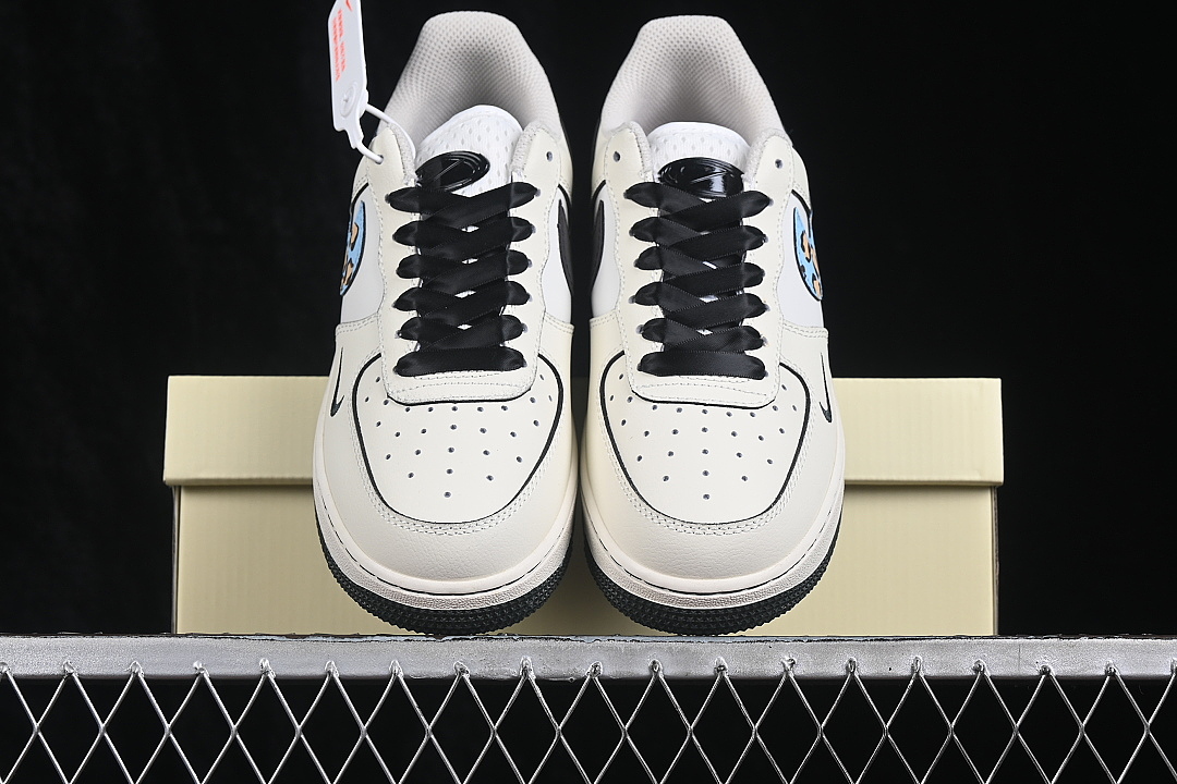 Nike [FB1839-199]-[AIR FORCE 1 07 LOW CASUAL SNEAKERS WHITE/BLACK/BLUE]-[WOMAN:36-39]-[MAN:40-45] - Image 13