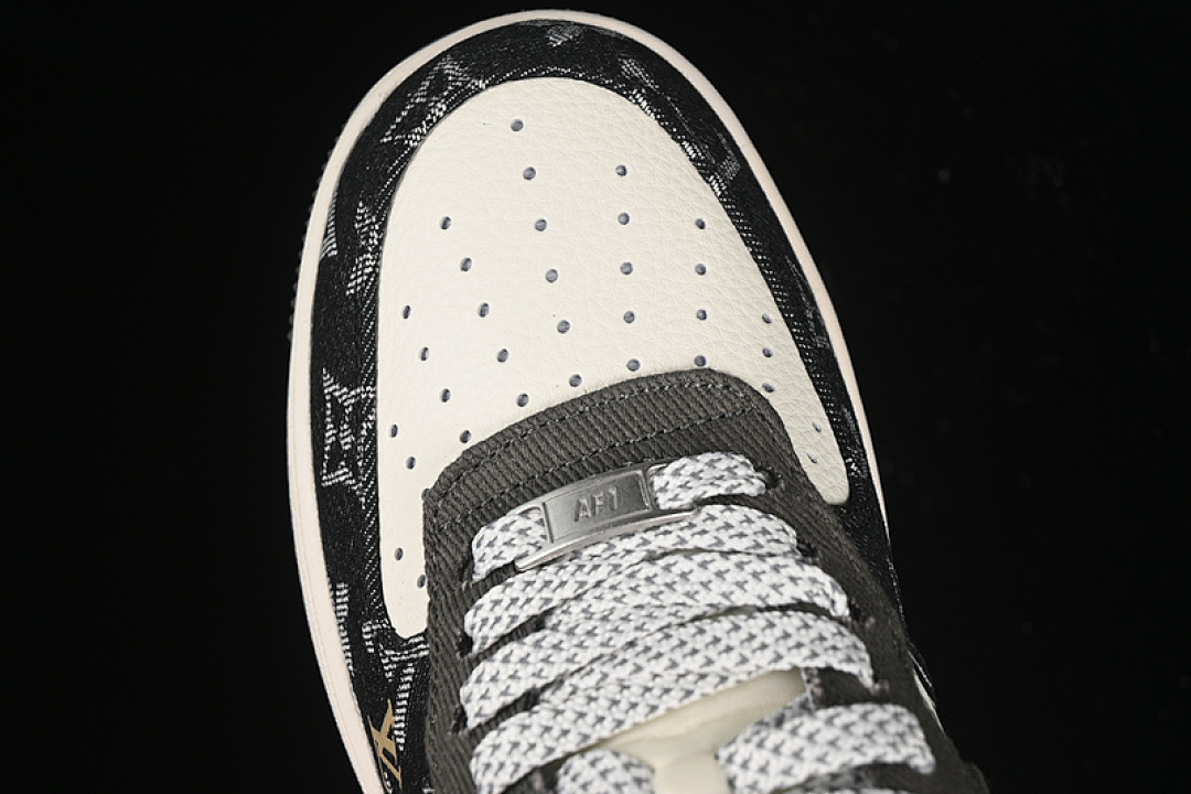 Nike [JJ2508-703]-[AIR FORCE 1 07 LOW LV WHITE/GREY/BLACK/GOLD]-[WOMAN:36-39]-[MAN:40-45] - Image 10