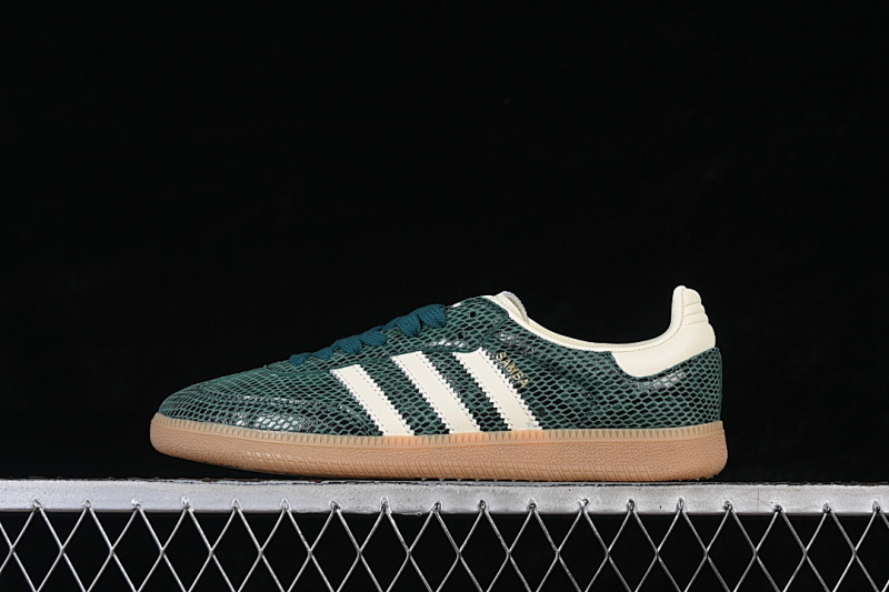 Adidas Adidas SAMBA OG BLACK/CREAM WHITE/COLLEGIATE GREEN · JR8848, photo 1