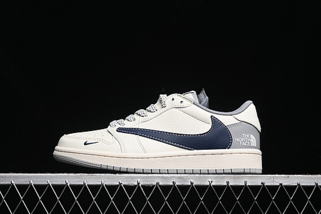 Jordan [XS3086-002]-[TRAVIS SCOTT X FRAGMENT DESIGN AIR JORDAN 1 LOW OG SP WHITE/GREY/BLUE]-[36-45], photo 1