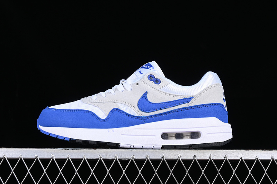 Unbranded [908375-102]-[AIR MAX 1 OG ANNIVERSARY 2017 RE-RELEASE WHITE/GAME ROYAL/NEUTRAL (GREY]), photo 1