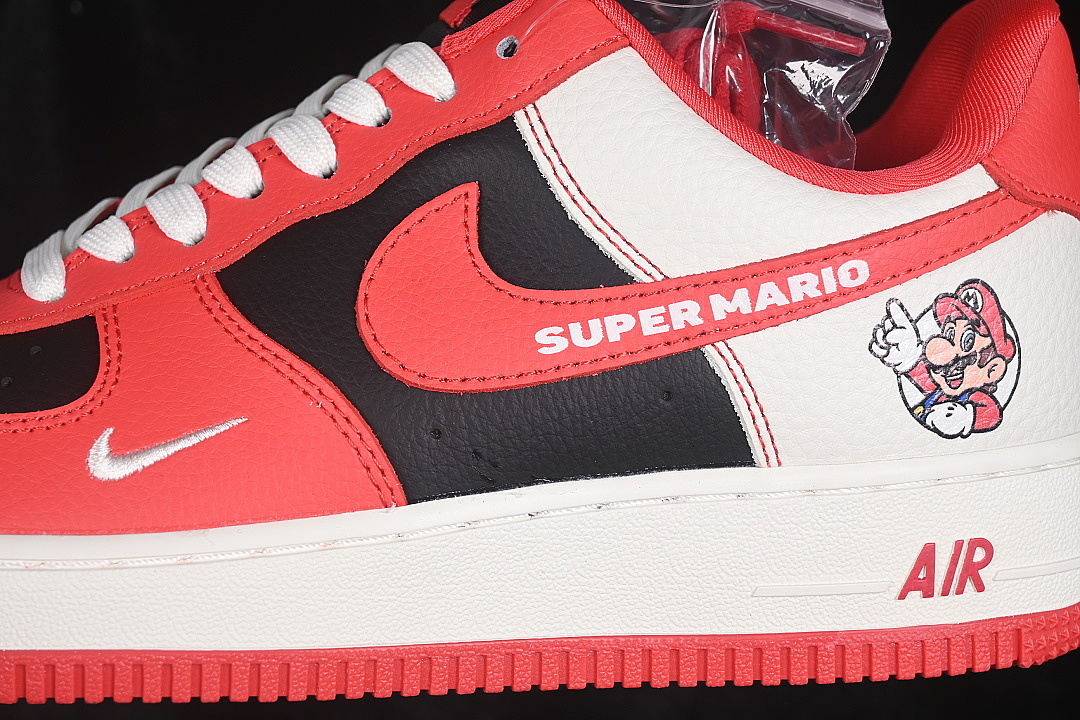 Nike [DW8806-029]-[AIR FORCE 1 07 LOW CASUAL SNEAKERS RED/BLACK/WHITE]-[WOMAN:36-39]-[MAN:40-45] - Image 7