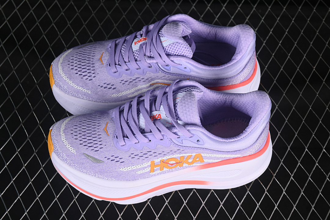 On Running [1162012 AGH]-[HOKA ONE BONDI 9 WHITE/PURPLE/ORANGE]-[WOMAN:36-41] - Image 11