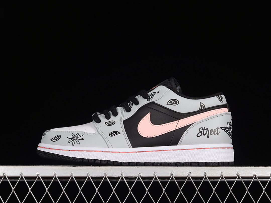 Jordan [553558-062]-[AIR JORDAN 1 LOW BLACK/GREY-PINK]-[WOMAN:36-39]-[MAN:40-46], photo 1