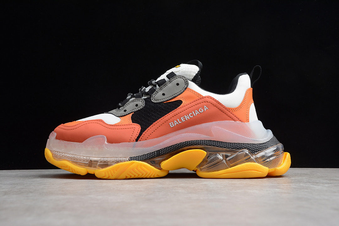 Unbranded [ECBA800616H]-[TRIPLE S SNEAKER DADSHOE ORANGE/BLACK/GREY]-[UNISEX:36-45], photo 1