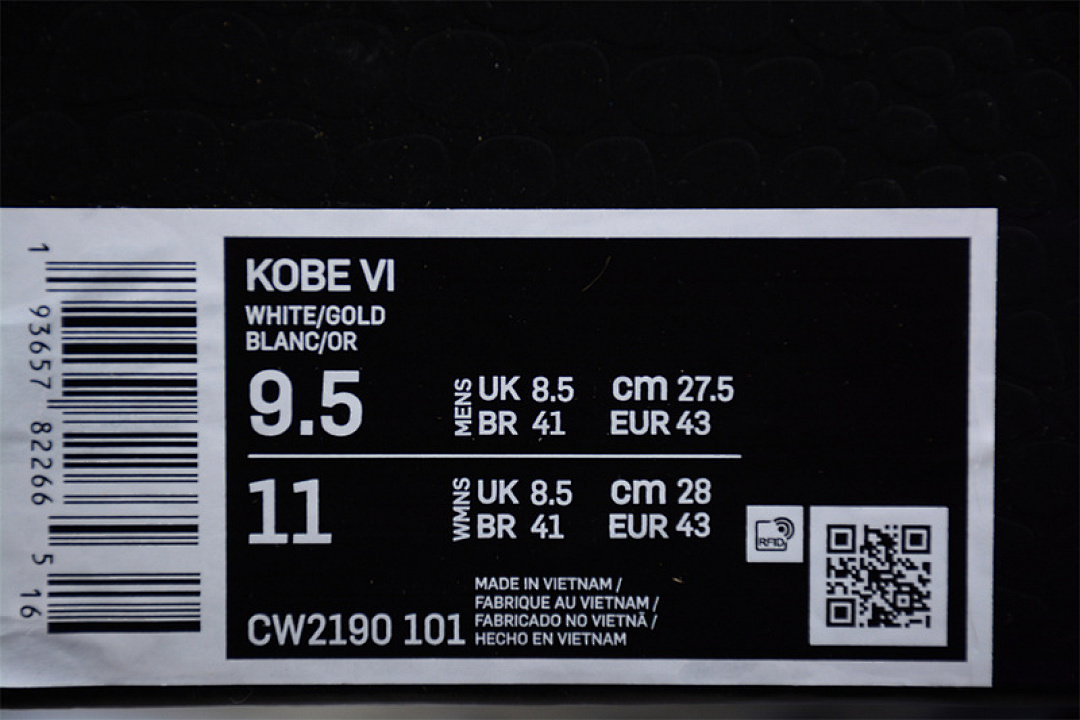 Nike [CW2190-101]-[ZOOM KOBE WHITE/GOLD]-[MAN:40-46] - Image 5