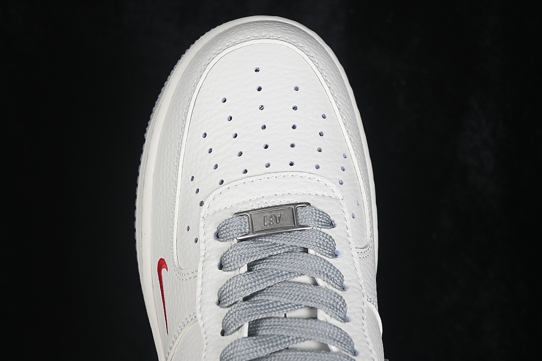 Nike [NH0601-605]-[AIR FORCE 1 07 LOW CASUAL SNEAKERS LIGHT GRAY/WHITE]-[WOMAN:36-39]-[MAN:40-45] - Image 9