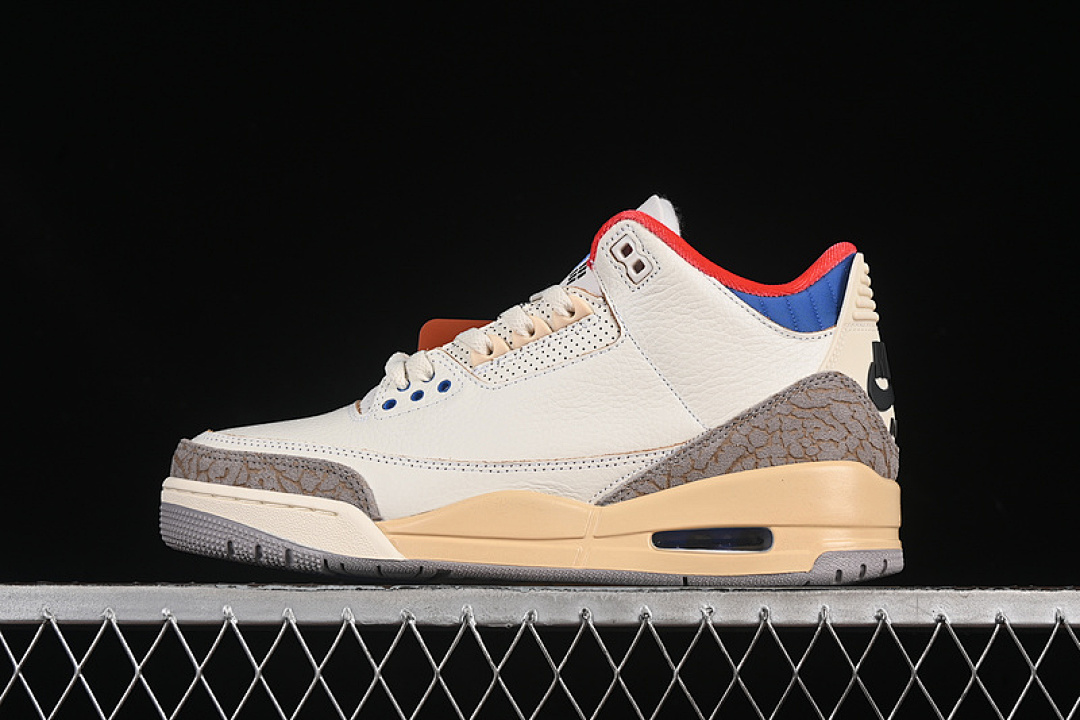 Jordan [IB1482-100]-[AIR JORDAN 3 WHITE/BLACK/SPORT ROYAL/CHALLENGE RED/PALE VANILLA/COLLEGE (GREY]), photo 1