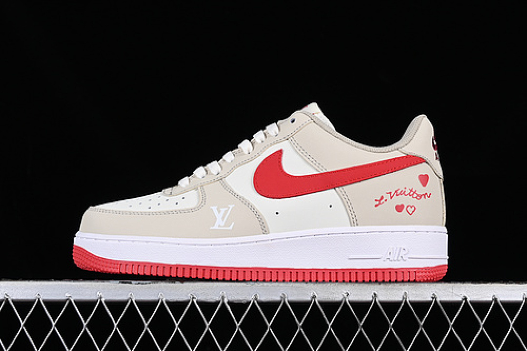 Nike [BS9055-722]-[AIR FORCE 1 07 LOW WHITE/GREY/RED/BROWN]-[WOMAN:36-39]-[MAN:40-45], photo 1