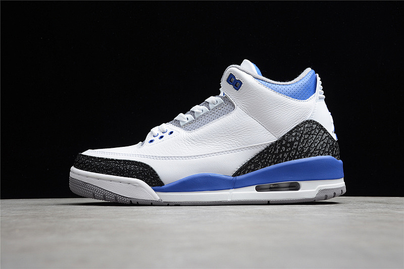 Jordan AIR Jordan 3 RETRO WHITE/BLACK/CEMENT GREY/RACER BLUE · CT8532-145, photo 1