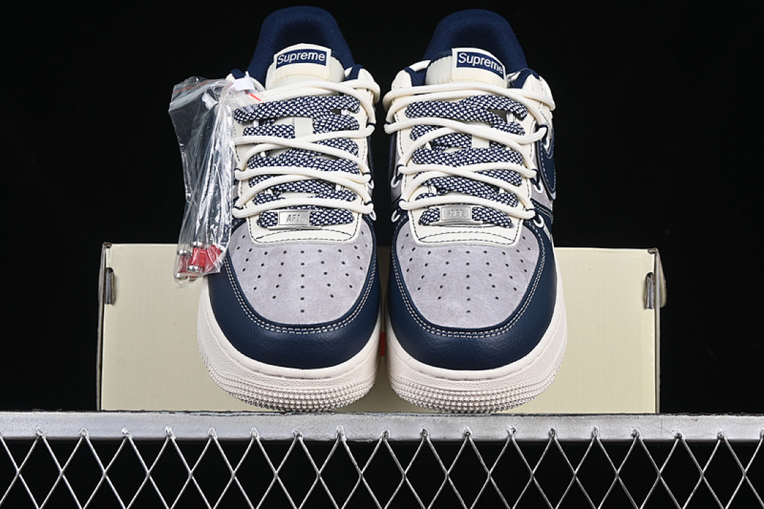Nike [DM6688-018]-[AIR FORCE 1 07 LOW SUP WHITE/BLUE/GREY]-[WOMAN:36-39]-[MAN:40-45] - Image 13