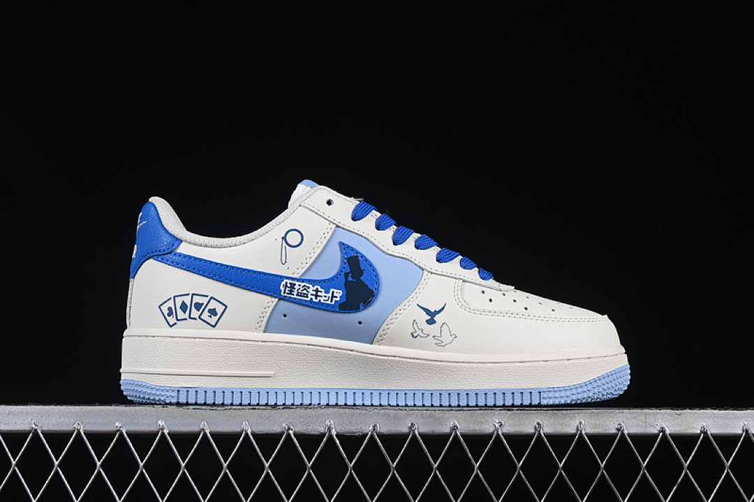Nike [DB3301-121]-[AIR FORCE 1 07 LOW KAITO KUROBA WHITE/BLUE/PINK]-[WOMAN:36-39]-[MAN:40-45] - Image 16