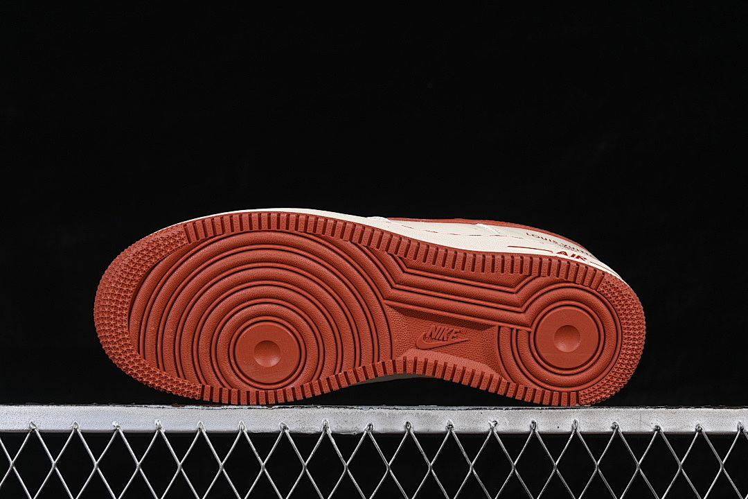 Nike [NH0601-588]-[AIR FORCE 1 07 LOW CASUAL SNEAKERS RED/BEIGE]-[WOMAN:36-39]-[MAN:40-45] - Image 14