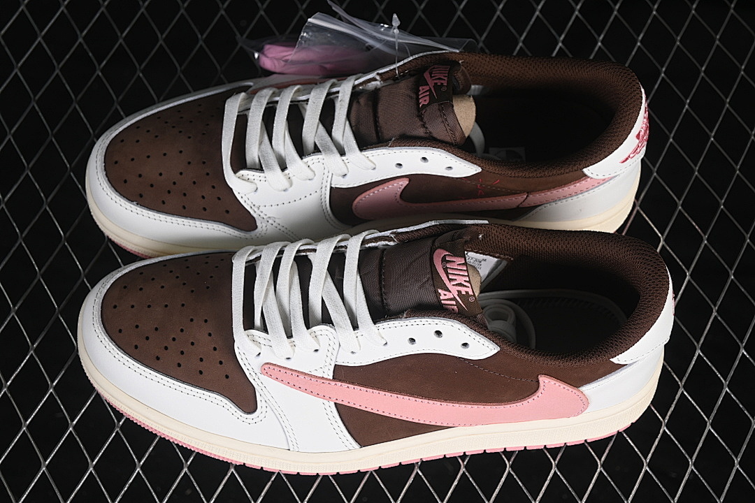 Jordan [DZ4137-206]-[TRAVIS SCOTT AIR JORDAN 1 LOW OG WHITE/BROWN/PINK]-[WOMAN:36-39]-[MAN:40-48.5] - Image 11