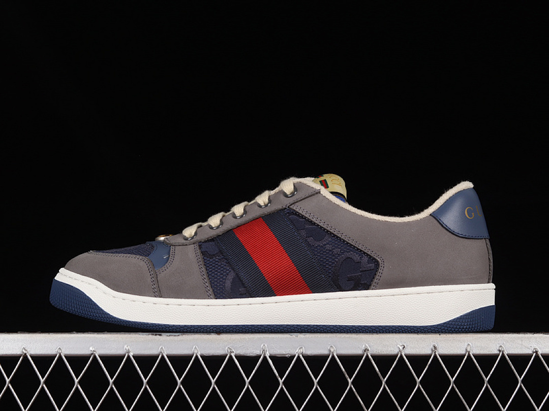 Gucci Gucci SCREENER SNEAKERS DARK GREY/NAVY BLUE/RED · 9Y9209666, photo 1
