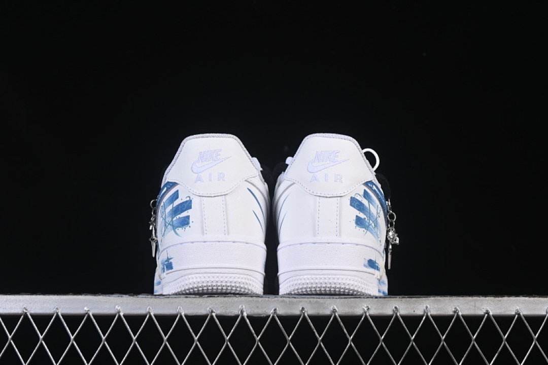 Nike [219-320]-[AIR FORCE 1 07 LOW PISCES BLACK/BLUE/WHITE]-[WOMAN:36-39]-[MAN:40-45] - Image 14