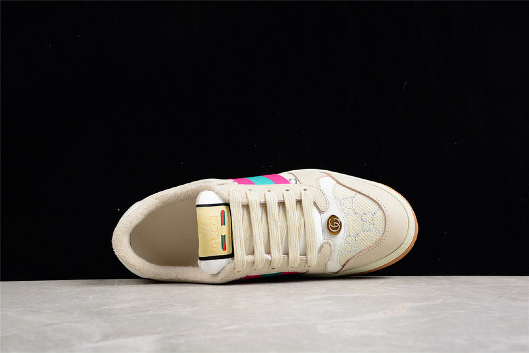 Gucci [GU*CCI DISTRESSED SCREENER SNEAKER BEIGE/PINK/GREEN]-[WOMAN:35-39]-[MAN:40-45] - Image 13