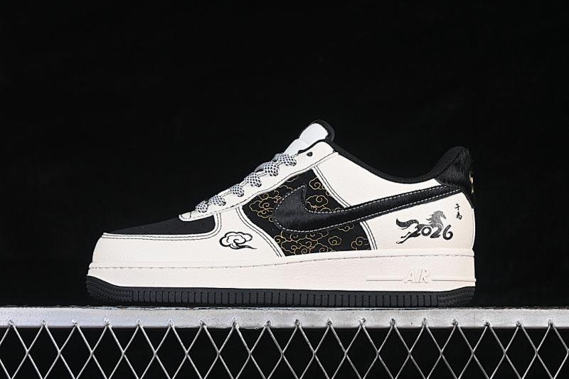 Nike Nike AIR FORCE 1 07 LOW CASUAL SNEAKERS WHITE/BLACK · QW5288-128, photo 1