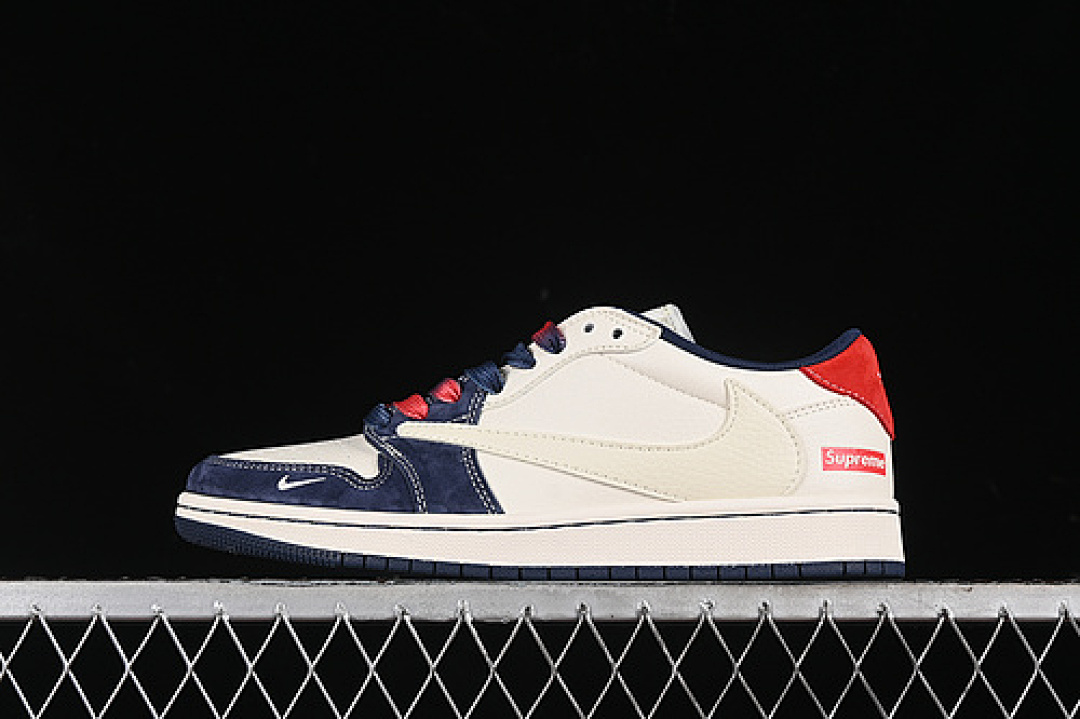 Jordan [XY2688-122]-[TRAVIS SCOTT X FRAGMENT DESIGN AIR JORDAN 1 LOW OG SP WHITE/RED/BLUE]-[36-45], photo 1