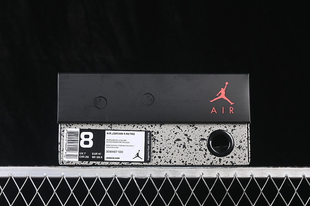 Unbranded [308497-100]-[JORDAN 4 RETRO WHITE/METALLIC SILVER-PURE PLATINUM]-[MAN:40-48.5] - Image 12